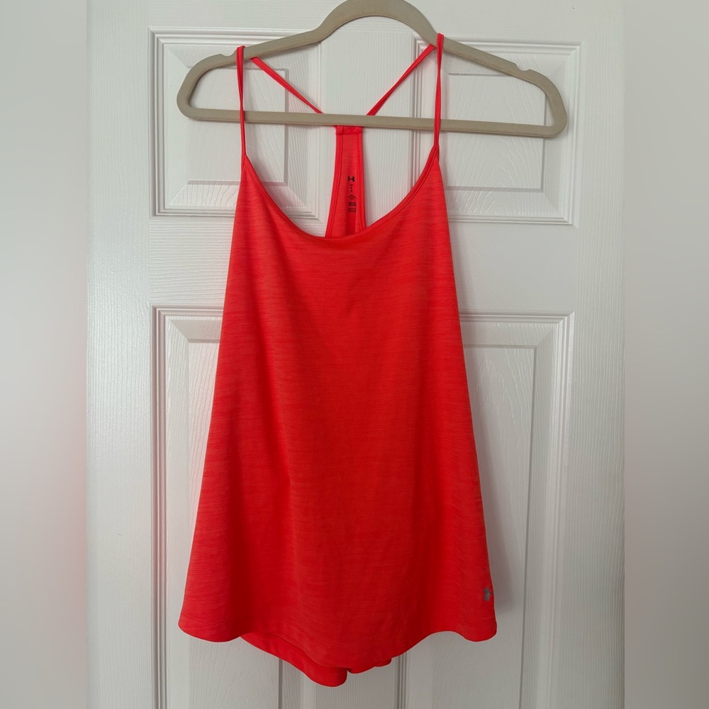Women's Under Armour Orange Racer Back Dry Fit Tank Top